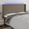 vidaXL S&auml;nggavel LED taupe 203x16x118/128 cm tyg