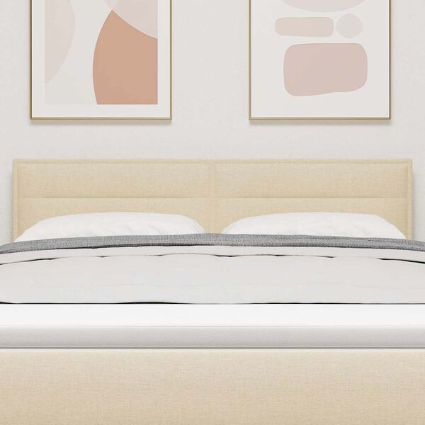 vidaXL LED huvuddyna med LED -remsljus Kr&auml;m 160 cm Polyester