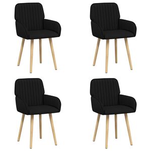 vidaXL Matstolar 4 st Tyg Svart 56,5 x 50 x 87,5 cm