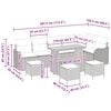 vidaXL Trädgårdsoffset 10 pcs Grå konstrotting