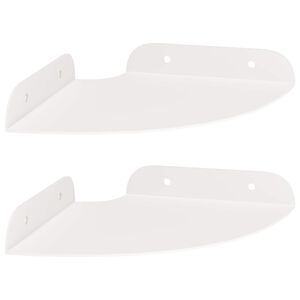 vidaXL H&ouml;rn Flygande Hylla H&ouml;rnf&auml;ste 2 st Vit 15 x 15 x 2 cm