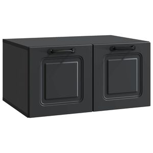 vidaXL V&auml;ggmonterad TV-b&auml;nk Svart 59,5 x 41 x 30 cm Konstruerat tr&auml;