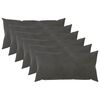 vidaXL Kudd&ouml;verdrag 6 st HEERLEN M&ouml;rkgr&aring; 40 x 80 cm Sammet