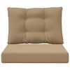 vidaXL Utomhus Soffa Kudde 2 pcs Taupe Polyester