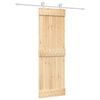 vidaXL Skjutd&ouml;rr Naturlig och vit 70 x 210 cm Massiv furutr&auml;d&ouml;rr