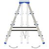 vidaXL Dubbelsidig trappstege aluminium 4 steg 90 cm