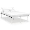 vidaXL S&auml;ngram utan madrass vit metall 120x200 cm