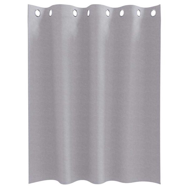 vidaXL Mörkläggningsgardiner med Ringar 2 pcs Metallgrå 140 x 140 cm