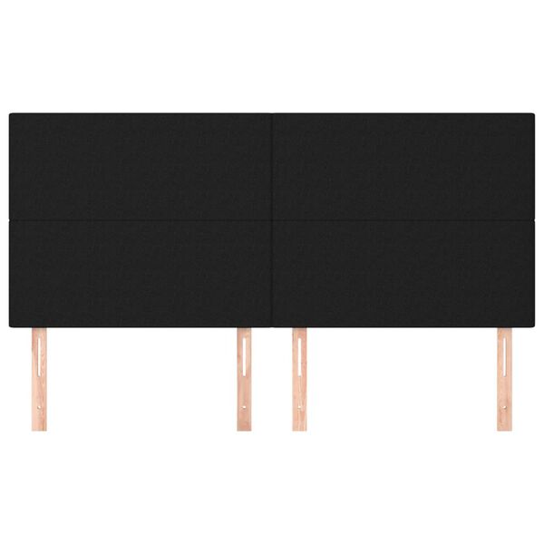 vidaXL S&auml;nggavel svart 180x5x118/128 cm tyg