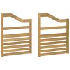 vidaXL Armst&ouml;dmodul 2 pcs Vit 59 x 4 x 73 cm Massivt Akaciatr&auml;