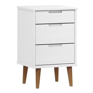 vidaXL S&auml;ngbord MOLDE vit 40x35x65 cm massiv furu
