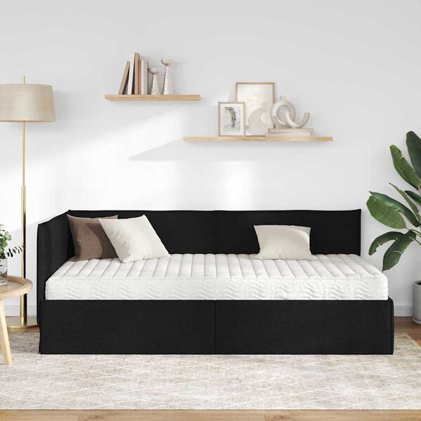 vidaXL H&ouml;rn S&auml;ngram med Madrass med huvudgavel 2 pcs Gr&ouml;n Sammet