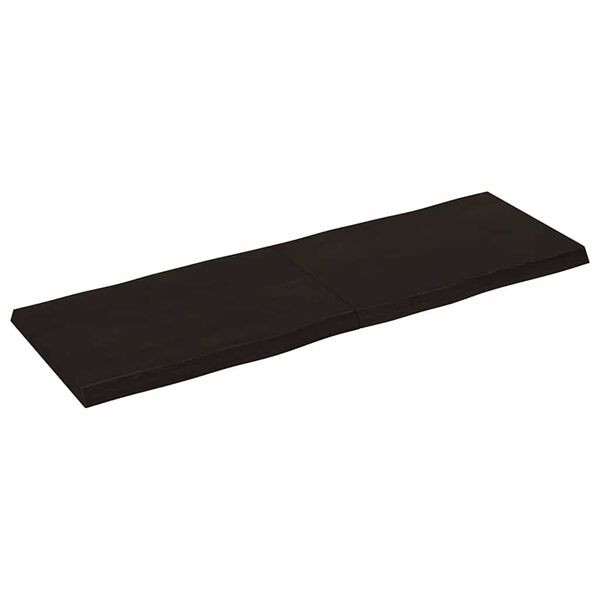 vidaXL Bordsskiva m&ouml;rkbrun 120x40x(2-4) cm massivt tr&auml; levande kant