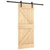 vidaXL Skjutd&ouml;rr 85 x 210 cm Massiv furutr&auml;d&ouml;rr (obehandlad)