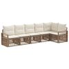 vidaXL Tr&auml;dg&aring;rdsoffset 6 st Beige konstrotting