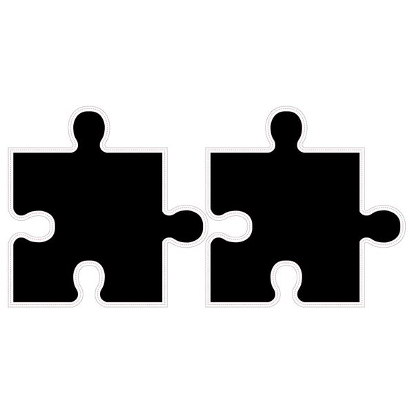 WALPLUS Griffeltavla v&auml;ggdekal pussel 54x54cm svart