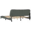 vidaXL Bed Frame without Mattress "Hvar" Dark Grey 180x200 cm Fabric