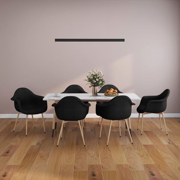 vidaXL Matstolar 6 st svart tyg