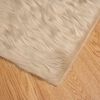 vidaXL Fusk Skinnmatta Tafalla Beige 120 x 120 cm Polyester