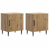 vidaXL Nattduksbord 2 pcs Artisan-ek 43 x 34,5 x 50 cm Konstruerat tr&auml;