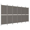 vidaXL Rumsavdelare 6 paneler antracit 300x220 cm tyg