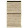 vidaXL Skoskåp med 2 flip-lådor sonoma-ek 60x42x108 cm