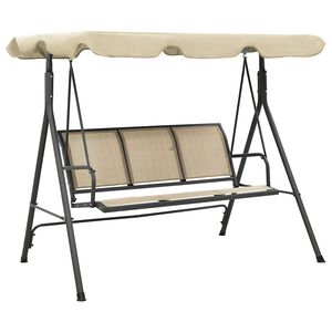 vidaXL Hammock med tak antracit och beige