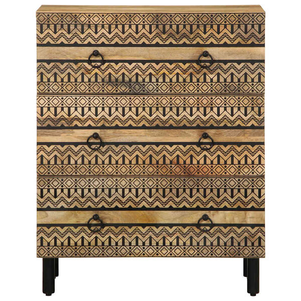 vidaXL Sk&auml;nk 60x33,5x75 cm massivt grovt mangotr&auml;