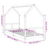 vidaXL Sängram för barnsäng vit 80x200 cm massiv furu