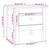 vidaXL Sidobord 40x40x39 cm massivt furutr&auml;