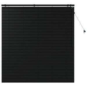 vidaXL Persienn Svart 155 x 160 cm 35 mm Massivt Paulownia-tr&auml;