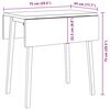 vidaXL Matbord vitt massivt trä gummi