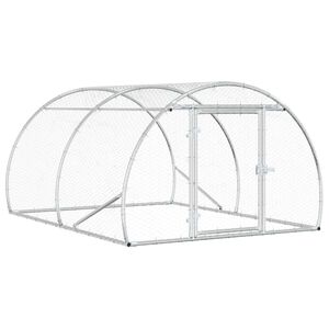 vidaXL H&ouml;nsg&aring;rd Silver 200 x 150 x 100 cm Galvaniserat st&aring;l