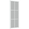 vidaXL Innerd&ouml;rr 76x201,5 cm vit matt glas och aluminium