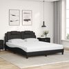 vidaXL Bed "Viana" with Mattress Black 160x200 cm Faux Leather
