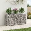 vidaXL Gabion upph&ouml;jd s&auml;ng Silver 150 x 50 x 80 cm Galvaniserat St&aring;l