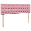 vidaXL Ottoman s&auml;ngram med madrasser rosa 160x200 cm sammet