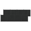 vidaXL St&auml;ngselpanel 8 st 1405 x 186,5 cm WPC och aluminium Svart