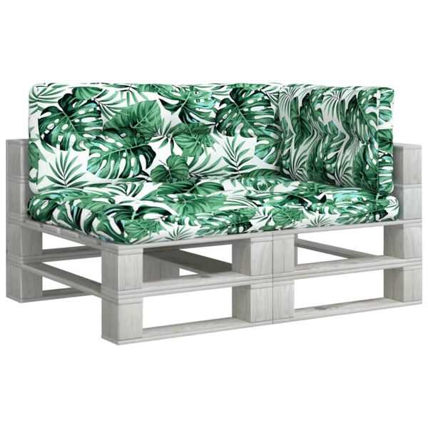 vidaXL Palldynor 3 st bladm&ouml;nster tyg