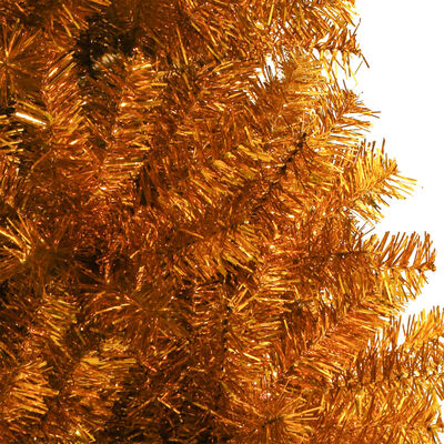 vidaXL Plastgran med fot guld 120 cm PET