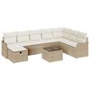 vidaXL Soffset 9 st 8-Antal sittplatser Beige och gr&auml;ddf&auml;rgad