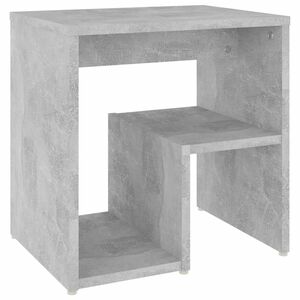 vidaXL S&auml;ngbord betonggr&aring; 40x30x40 cm konstruerat tr&auml;