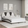 vidaXL Bed Frame "Viana" without Mattress White and Black 120x200 cm Faux Leather