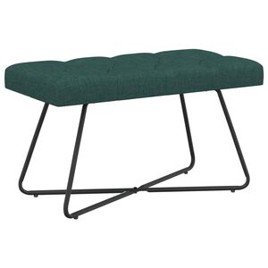 vidaXL B&auml;nk med knappar M&ouml;rkgr&ouml;n 80 x 40 x 46 cm Tyg