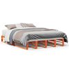 vidaXL S&auml;ngram utan madrass vaxbrun 140x190 cm massiv furu