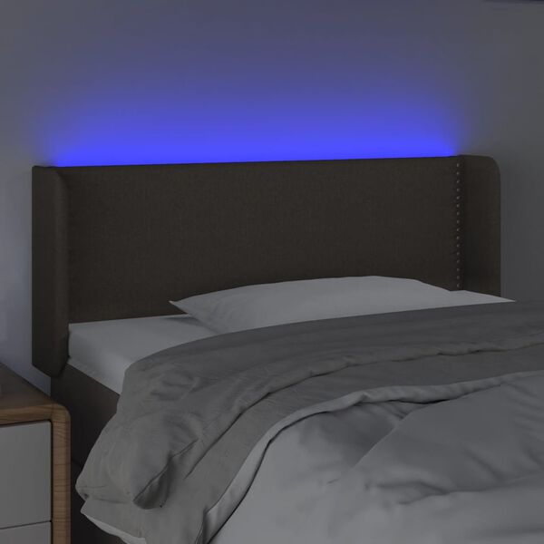 vidaXL S&auml;nggavel LED taupe 93x16x78/88 cm tyg