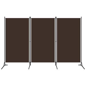 vidaXL Rumsavdelare 3 paneler brun 260x180 cm