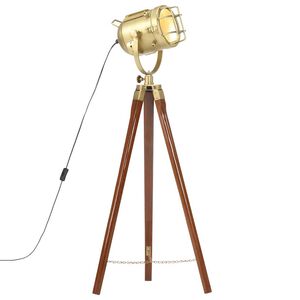 vidaXL Golvlampa massivt mangotr&auml; 97 cm