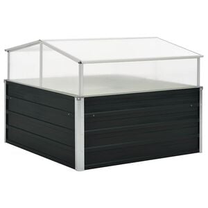 vidaXL V&auml;xthus antracit 100x100x77 cm galvaniserat st&aring;l