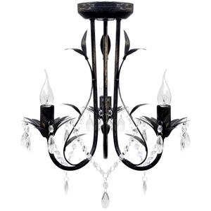 vidaXL Takkrona i Art Nouveau-stil 3-armad svart